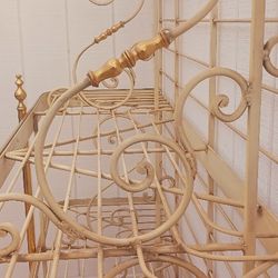 Parisian  Wrought Iron Brass Baker's Rack.