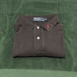 Polo Ralph Lauren Black Long Sleeve Collared Shirt Size Large