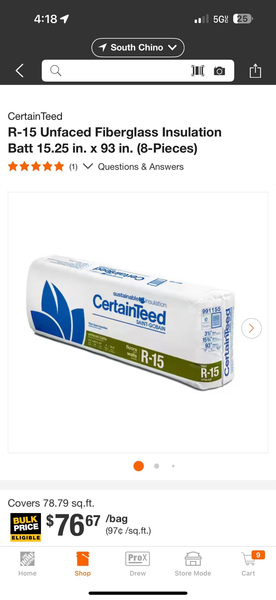 Wall Insulation $65/Bag — 16” Walls — House • Garage • ADU — NEW