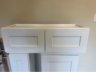 36” White Over-the-Refrigerator Wall Cabinet