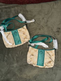 Vintage Coach Stripe Demi Shoulder Bag