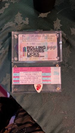 Rolling Stones 2 Different Tickets 