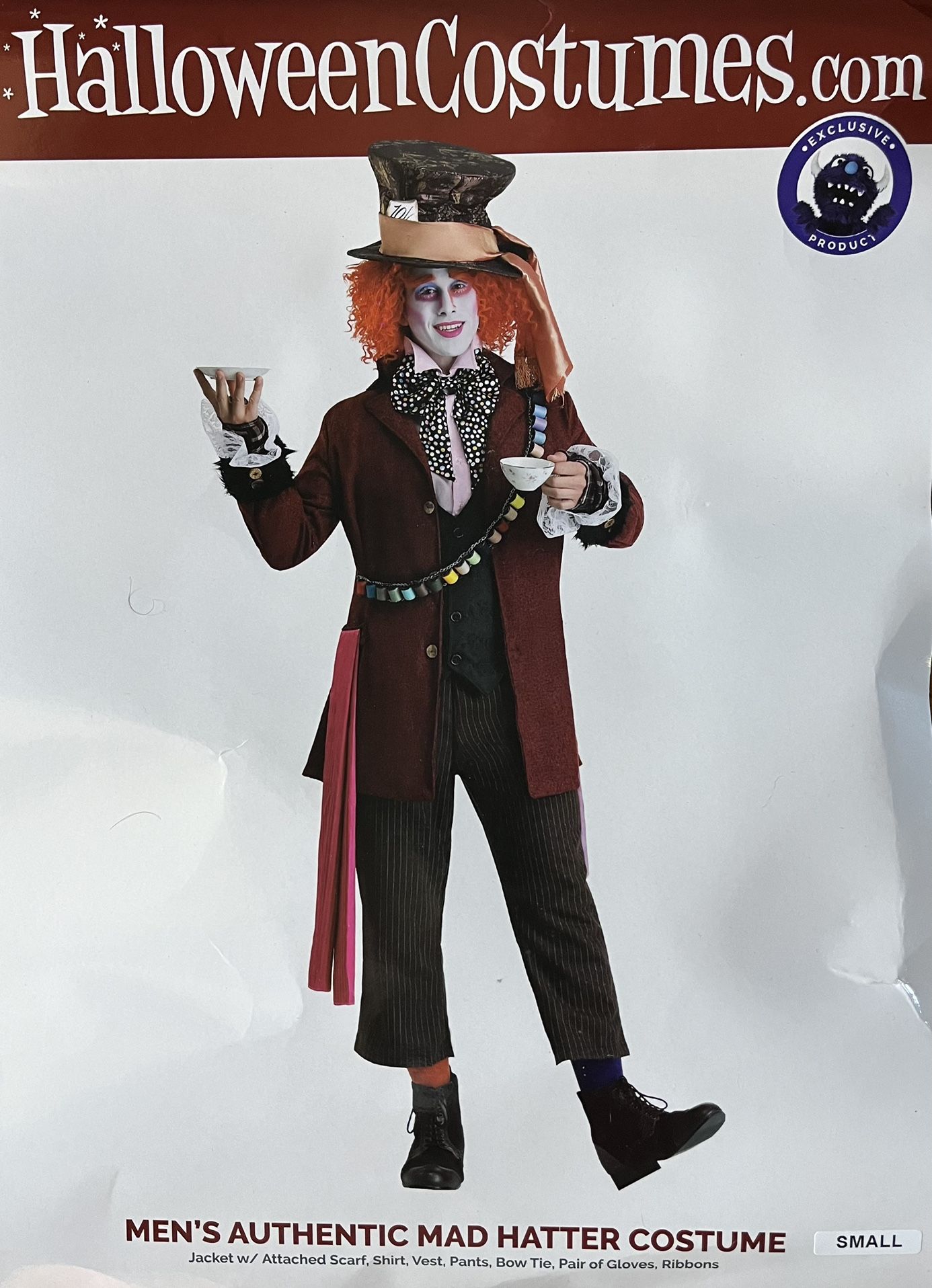 Authentic Men’s Mad Hatter Costume - Size Small