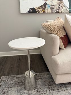 Round Marble Top Side Table