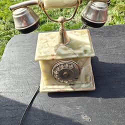 Vintage Rotary Telephone, Onyx Rotary Telephone, Dial Phone, Antique Rotary Phone, Italian Rotary Telephone