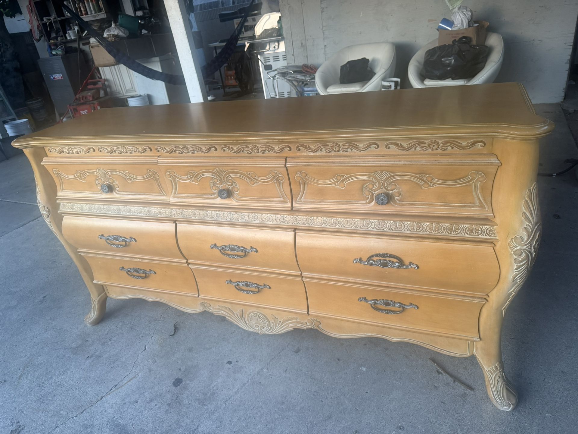 Carved Wood Dresser.