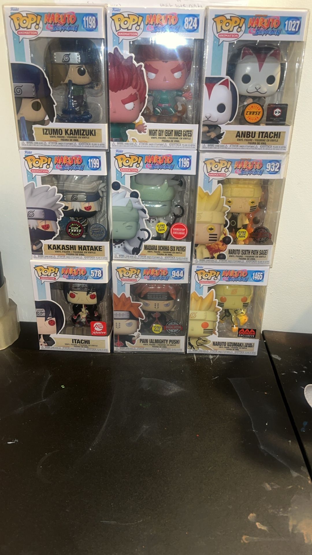 (9) Naruto Funko Pop lot