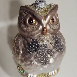Robert Stanley Glass Owl Ornament Large