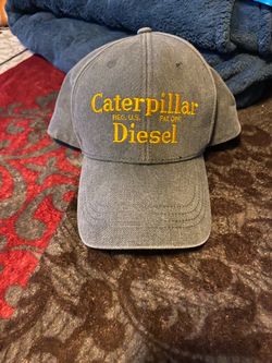 Vintage Caterpillar Diesel Hat Charcoal Grey Strapback Cat Equipment Cap