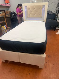 New twin bed with mattress for $239