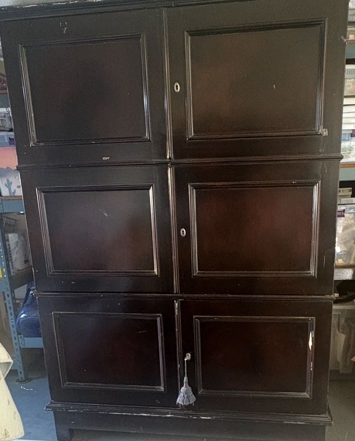 Dark Wood TV Armoire