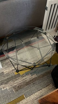 Glass coffee table