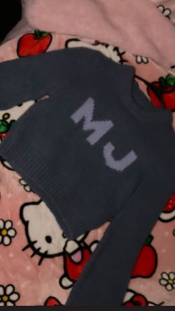 MARC JACOBS BLUE SWEATER CROP TOP