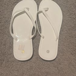 White Flip Flops