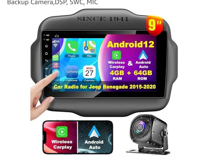 Android 12 Stereo Jeep Renegade 2015-2020