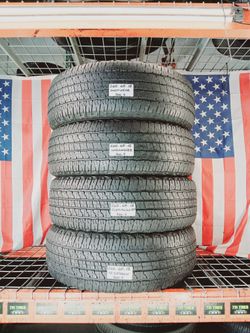 P265/65R18 GOODYEAR WRANGLER FORTITUDE H/T 265/65R18 ALL SEASON WEATHER TRACTION TRUCK SUV USED TIRES SET 265 65 18 GOMERA LLANTERA GOMAS USADAS