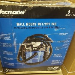 VACMASTER WALL MOUNT 5GALL 5 PEAK HP WET/DRY VAC W/REMOTE