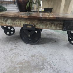 Railroad Cart Coffee Table 
