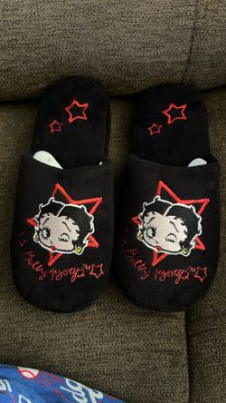 Cute Betty boop black slipper size M 7-8 new
