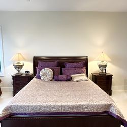 King Bedroom Set, Dresser, Nightstands, Lingerie Chest Ty