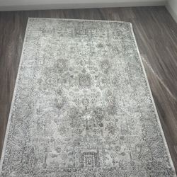 Loloi II Teagan Collection TEA-03 Ivory / Sand 5'-3" x 7'-6",.25" Thick, Area Rug, Soft, Durable, N