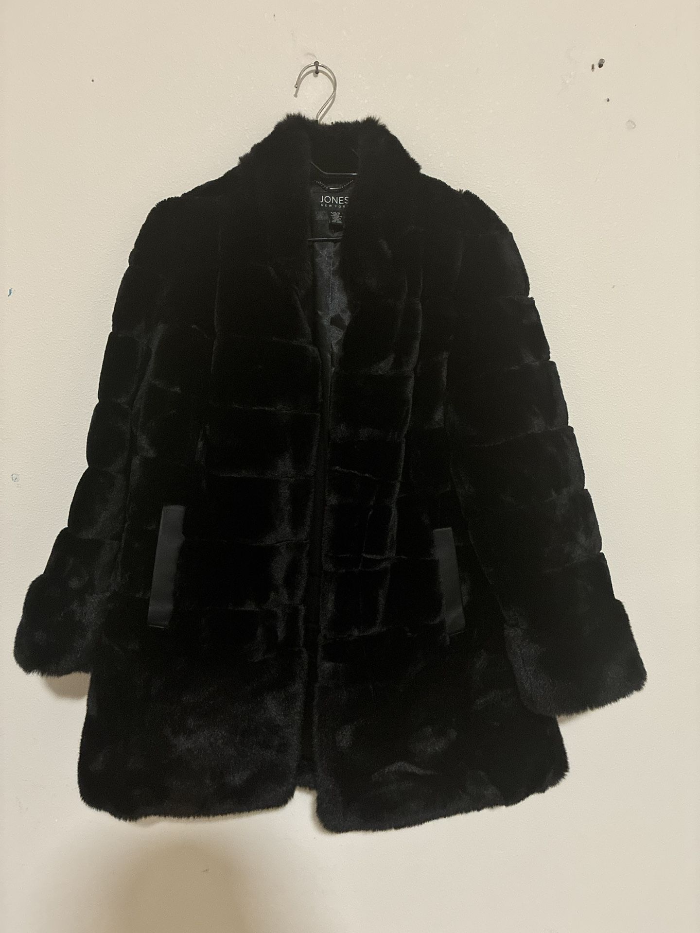 Black Faux Fur Coat