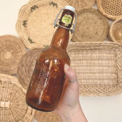 Vintage Grolsch Amber Beer Bottles