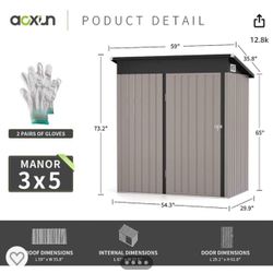 Clearance Sale,metal Storage Shed 3x5 Ft(see Measurements In The Picture)