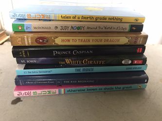 Eight softcover teen books