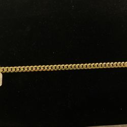 14KT Solid Cuban Bracelet I-2453