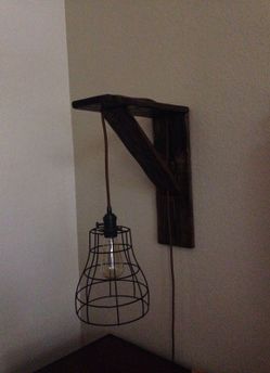 Rustic nightstand light