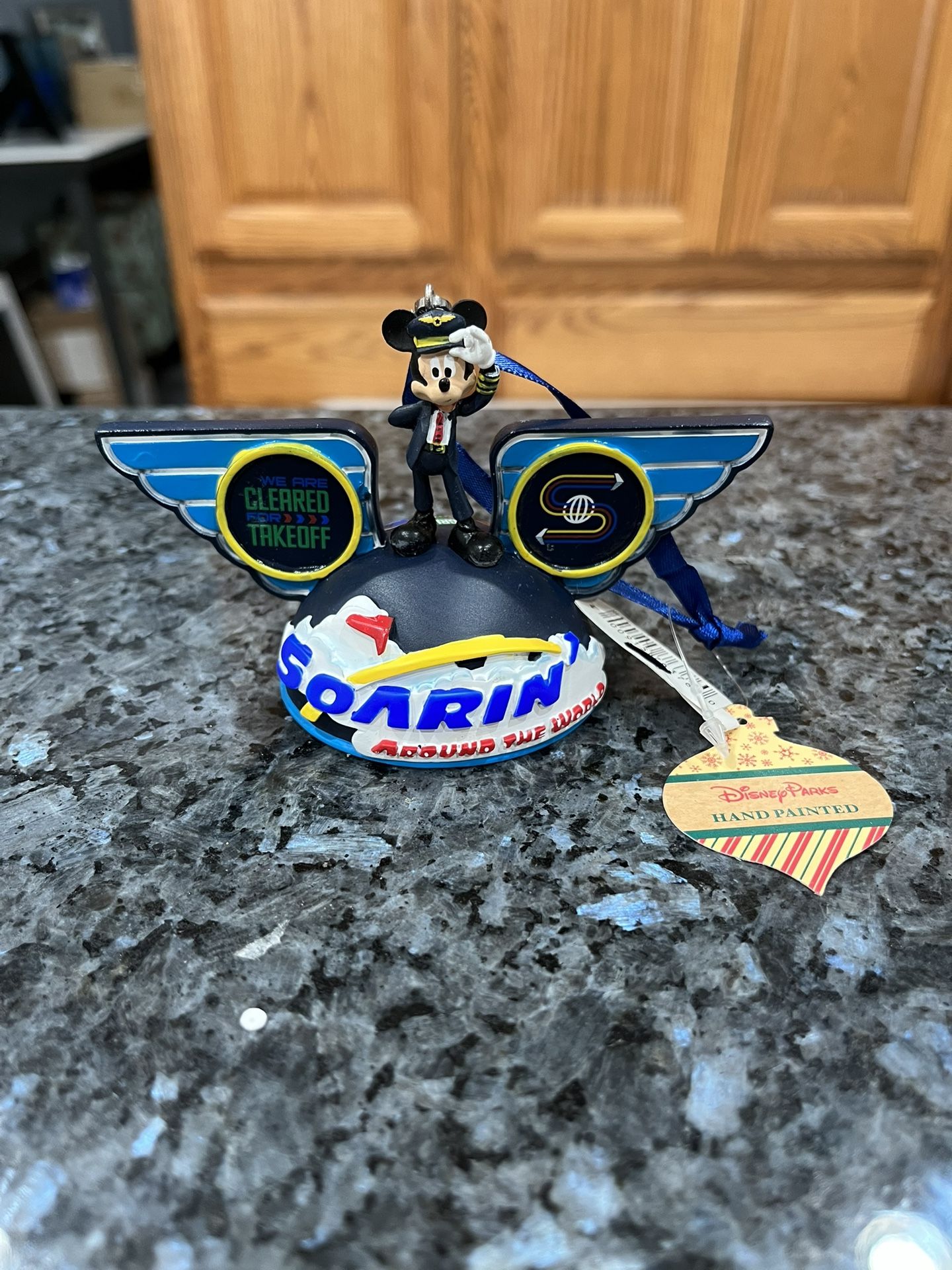 Disney World Parks Soarin Soarin' Around the World Mickey Ears Ornament. Brand new with tags.