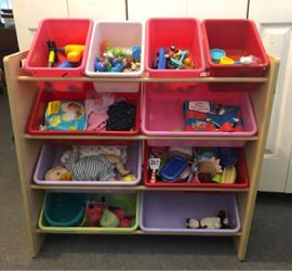 Toy organizer with toys if you want them