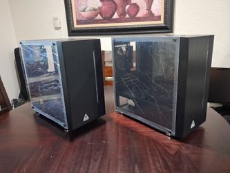 2 Montech flyer black computer gaming cases. New. designed for Micro ATX, or Mini ITX Motherboards... 70 for both.