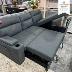 Kaden 91" Sleeper Sectional Sofa Chaise