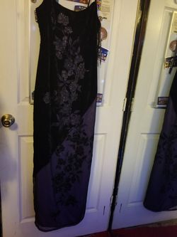 Black/Purple Velvet Gliterry Dress Size 5/6