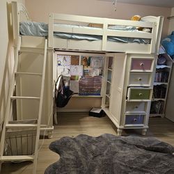 Bunker with desk and library