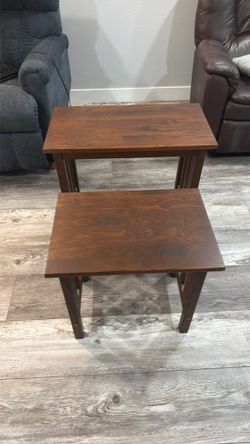 Wood nesting tables