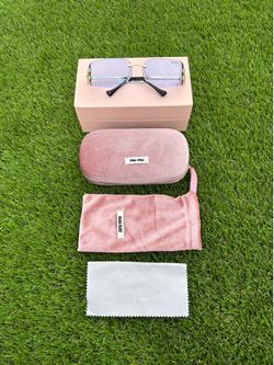 Rimless Blue Miu Miu Sunglasses
