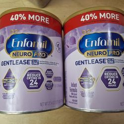 Enfamil Neuropro Gentlease Infant  Milk-Based Powder - 2 x 17.4 oz  Exp May 2027