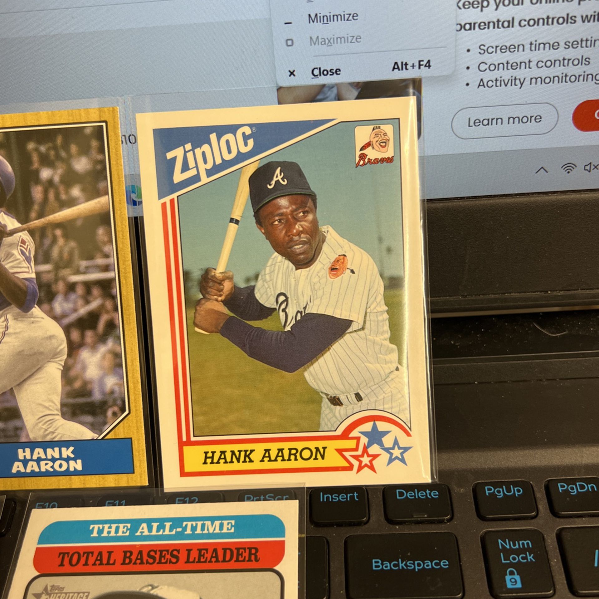 Hank Aaron Baseball Cards W/ Blue Parallel 