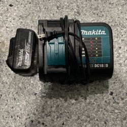 Makita 18v Battery + DC18SD Charger