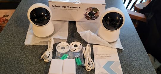 Pair Of New AI Intelligent Smart Cameras,  Rotating,  Sound,  Phone Controlled And More