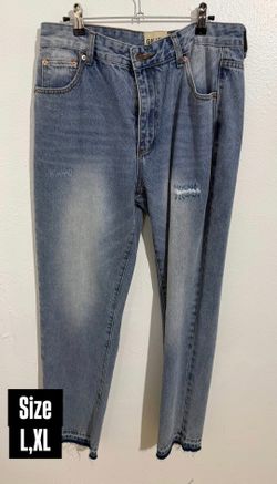 GALLERY DEPT LIGHT BLUE FADED DISTRESSED DENIM JEANS NEW COLLECTION