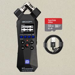 Zoom H1essential + 32GB microSD, USB cable