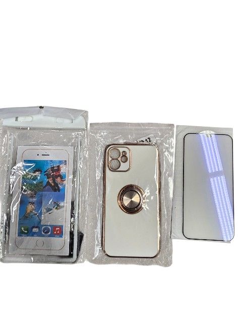 BRAND NEW IPHONE 12 PHONE CASE WITH  CLEANER KIT AND PROTECTOR SHEILD AND STRAP