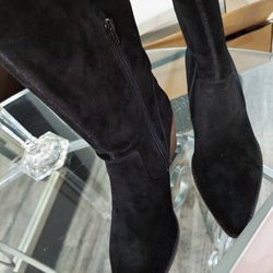 Lovely Black Suede Boots