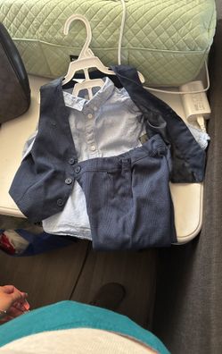 9-12 month baby dress up suit w/ vest