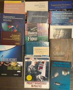 Aerospace, Engineering, calculus, physics text books