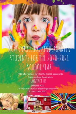 Private school opening for the 2020-21 school year!